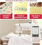 SINGER SE9180 Sewing & Embroidery Machine with Accessory Kit | 250 Built-in Stitches, 150 Embroidery Designs & 10 Fonts, 7" Touch Screen, Automatic Needle Threader & Wifi Connectivity