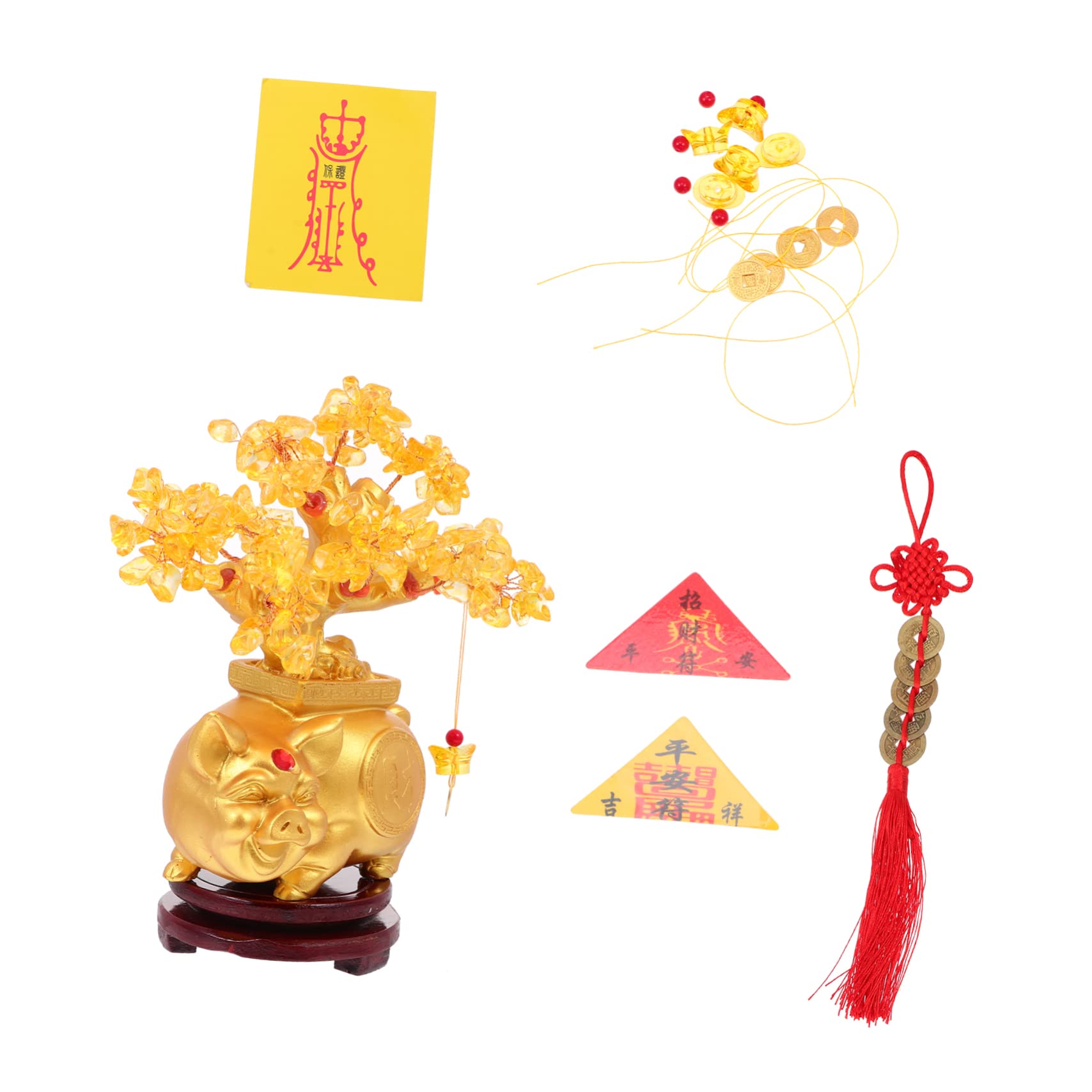 Arbre de fortune bonsaï déco en pierres de quartz pour table - 5