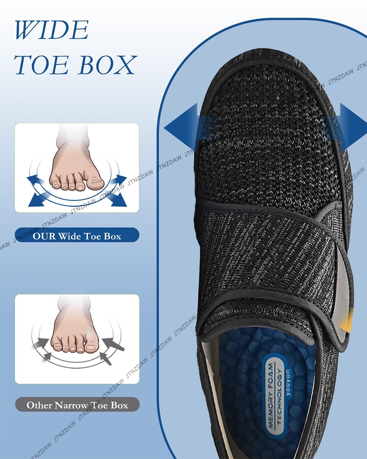Zapatos Pies Hinchados ortopédicos Deportivos para Caminar Zapatillas ortopédicas Fascitis Plantar Hombre