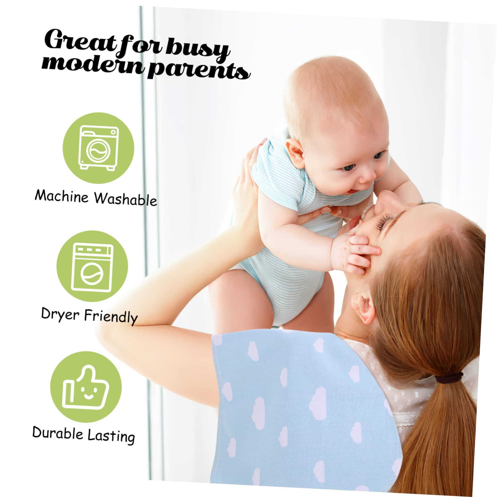 3sets Baby Musselin Baby Neugeborenen Waschlappen Kleinkind Speichel Handtücher Komfortable Weiche Stoff 5 Stücke * 3