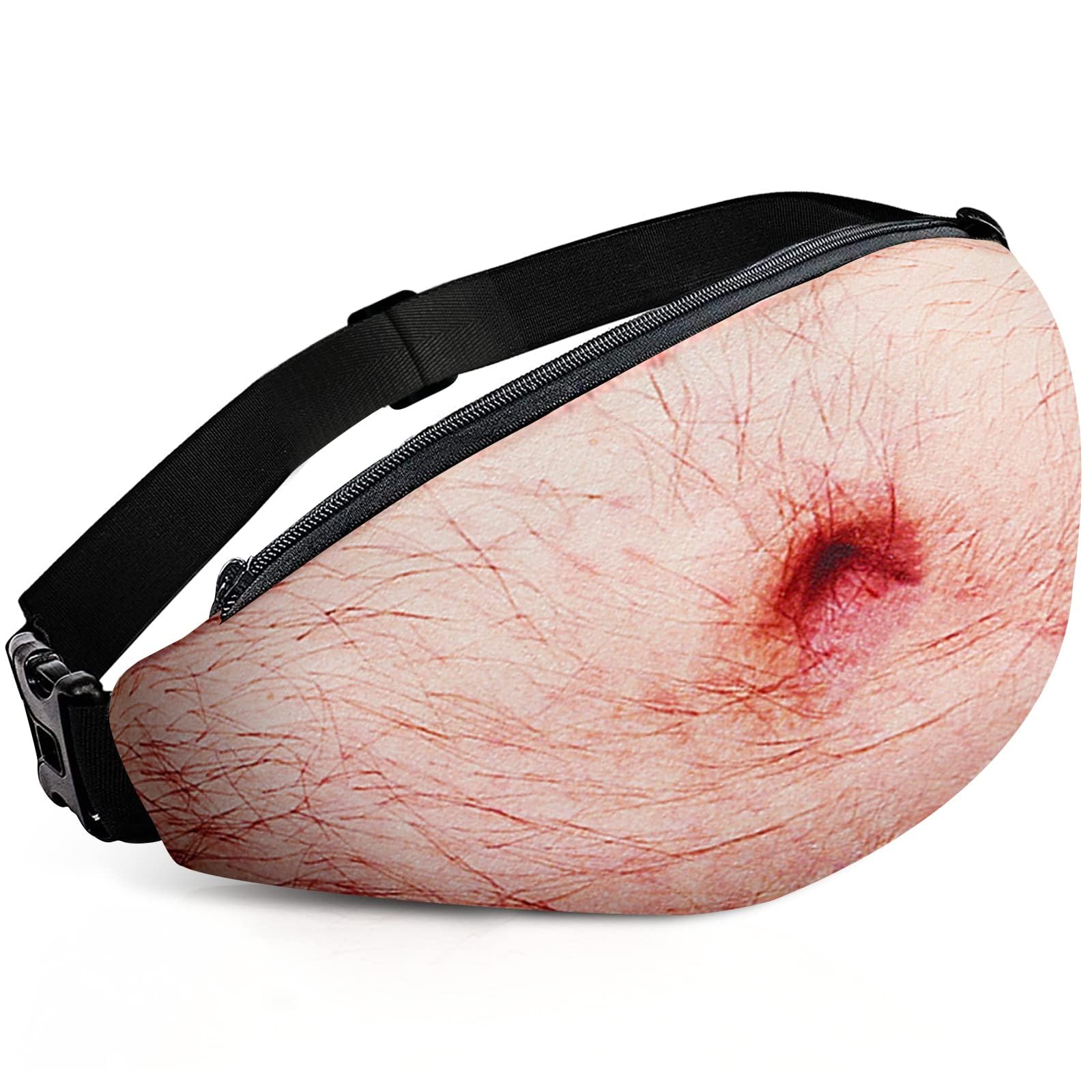 Rayki Funny Gag Gifts White Elephant Gift Dad Belly Pack,Christmas Gag Gifts Exchange,Fake Belly 3D Waist Bag for Mom,Dad,Sister,Brother,Friends