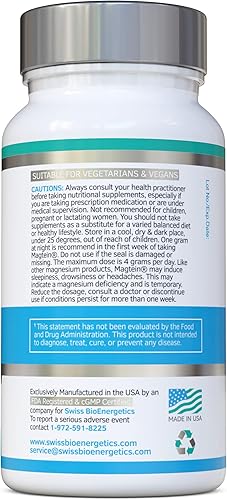 Miniatura 5 de L-treonato de magnesio 2100 mg dosis diaria - suministro de 30 días - proporcionando 151 mg de magnesio elemental activo de Magteína - Fácilmente