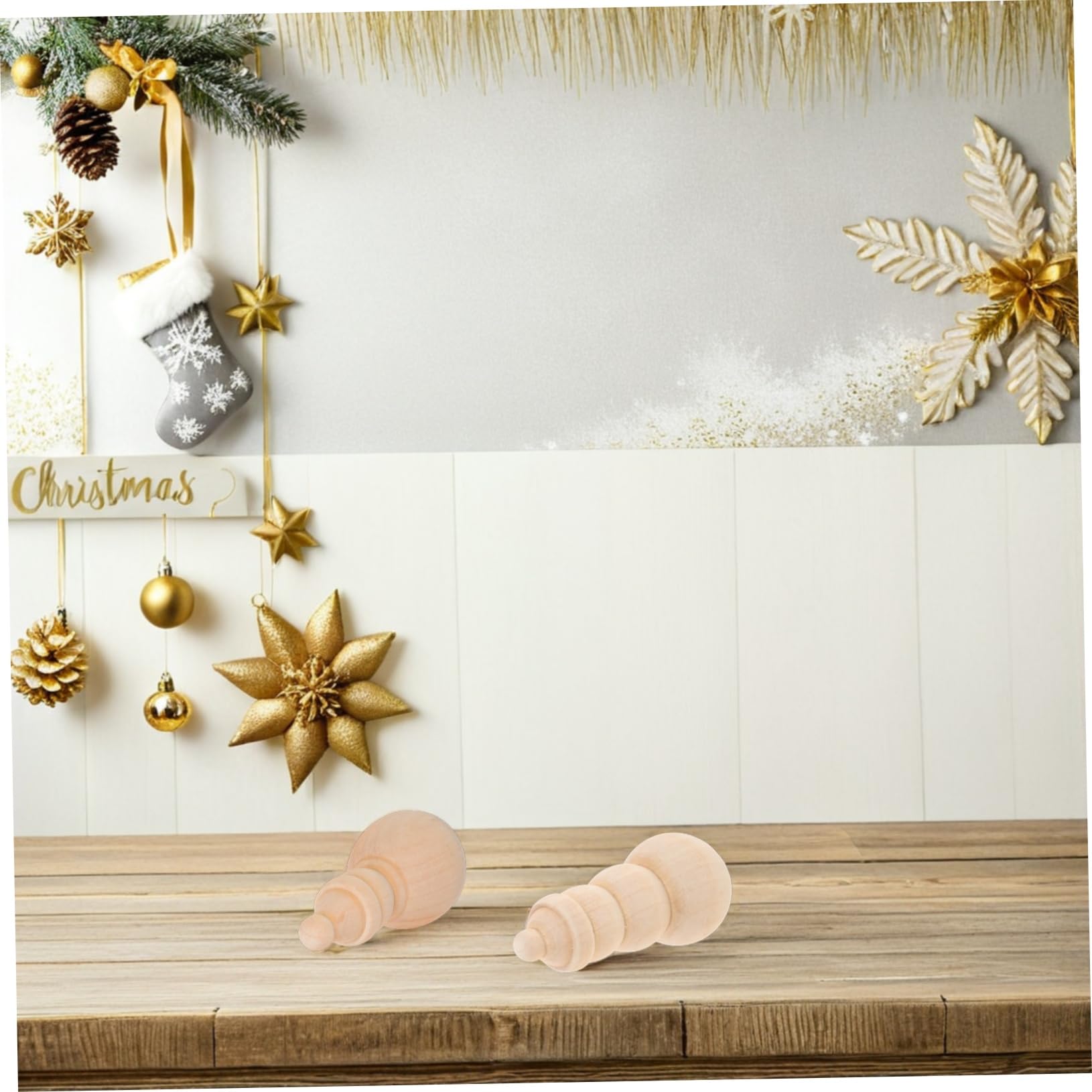 20piezas Adornos De Muñeco Madera Sin Terminar Miniatura Para Colgar Figuras De Muñeco Para Pintar y Manualidades Navideñas