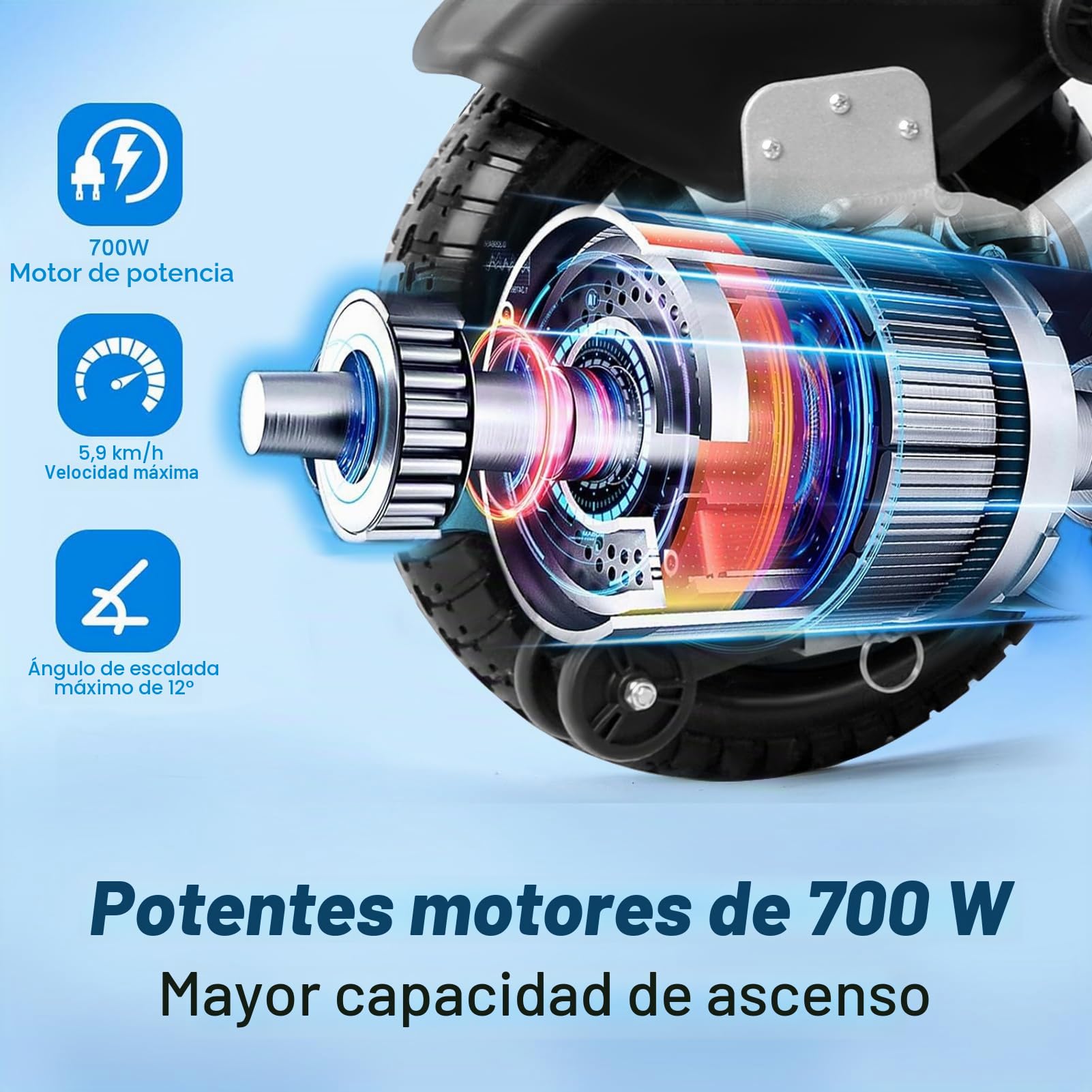 Silla de ruedas eléctrica plegable, divisible, 2 sillas de ruedas eléctricas de 12Ah para, con luz LED y funda protectora, 51 cm de ancho del asiento, silla de ruedas eléctrica plegable