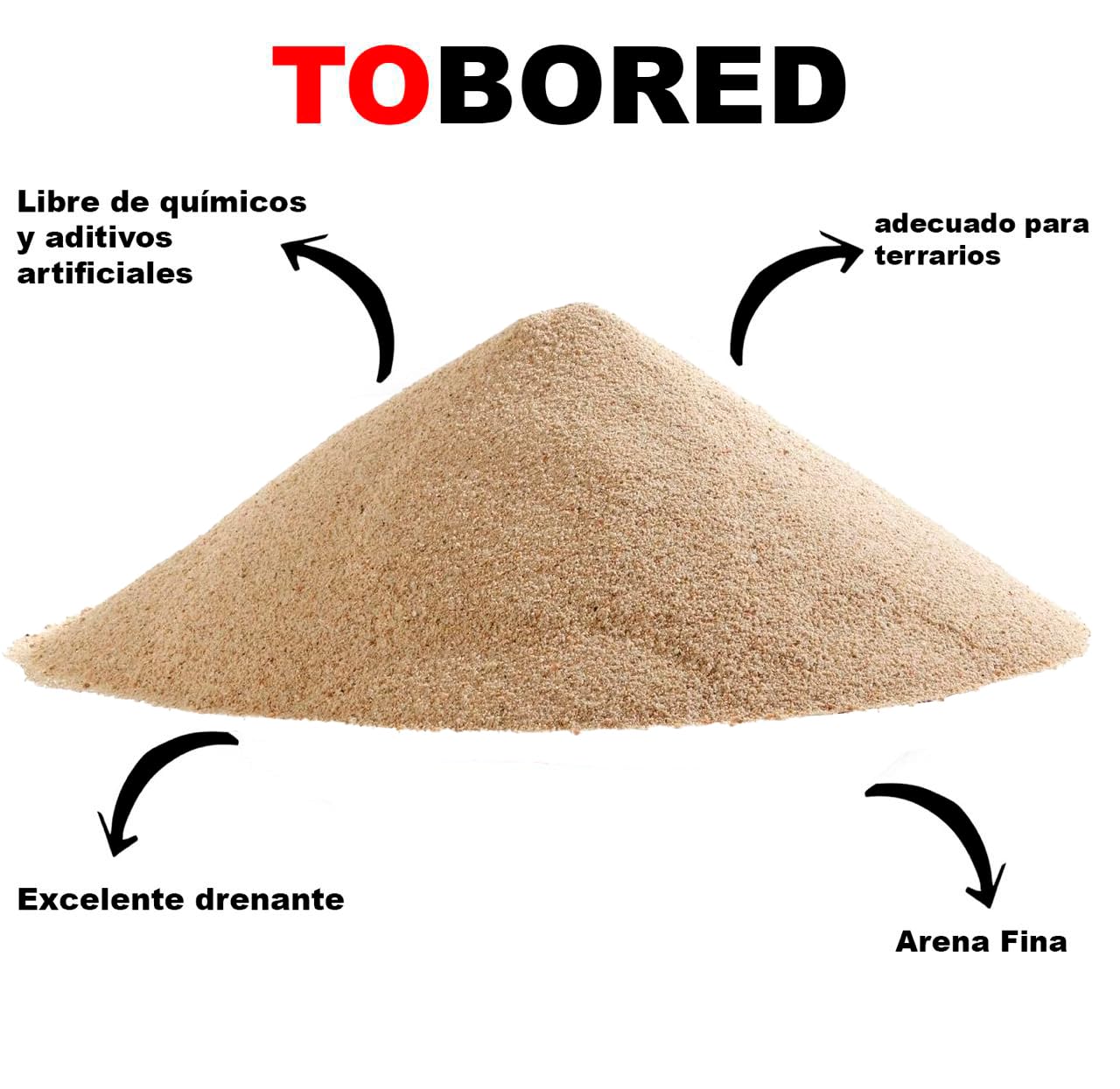 tobored Arena Natural para Terrario. 15 kg de Arena 100% Natural Arena de Playa para su Terrario. Su granulometría es de 0,1-0,8 MM. - 5