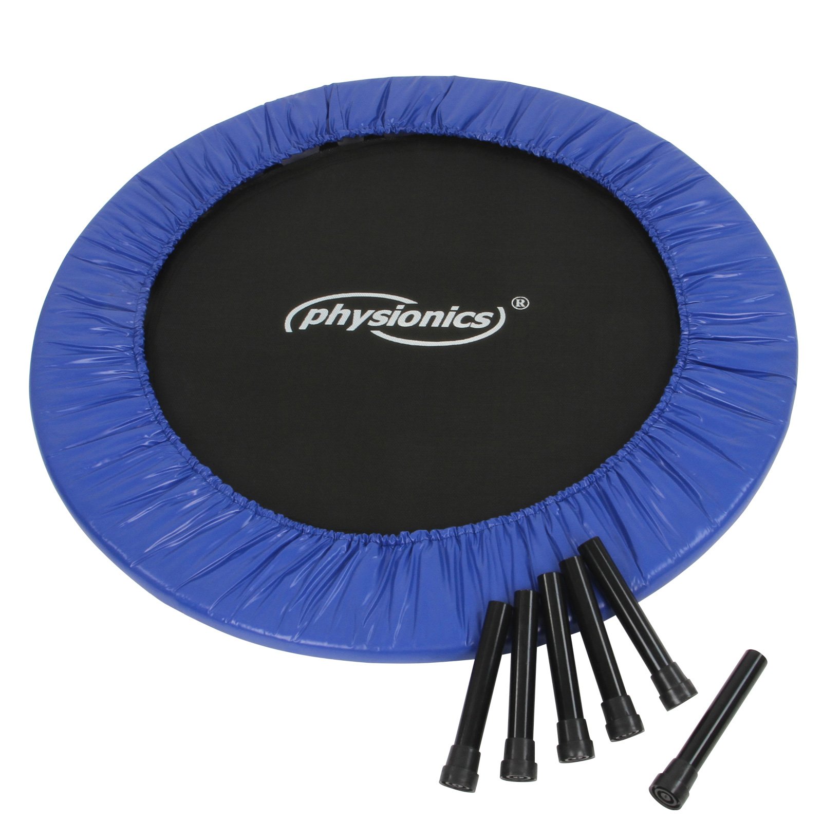 Physionics® Mini Trampoline de Fitness - Diamètre au Choix (Ø 81/91/96/102/114/122 cm), Pieds Antidérapants, Usage Intérieur/Extérieur - Trampoline de Gymnastique, Entraînement, Jumping