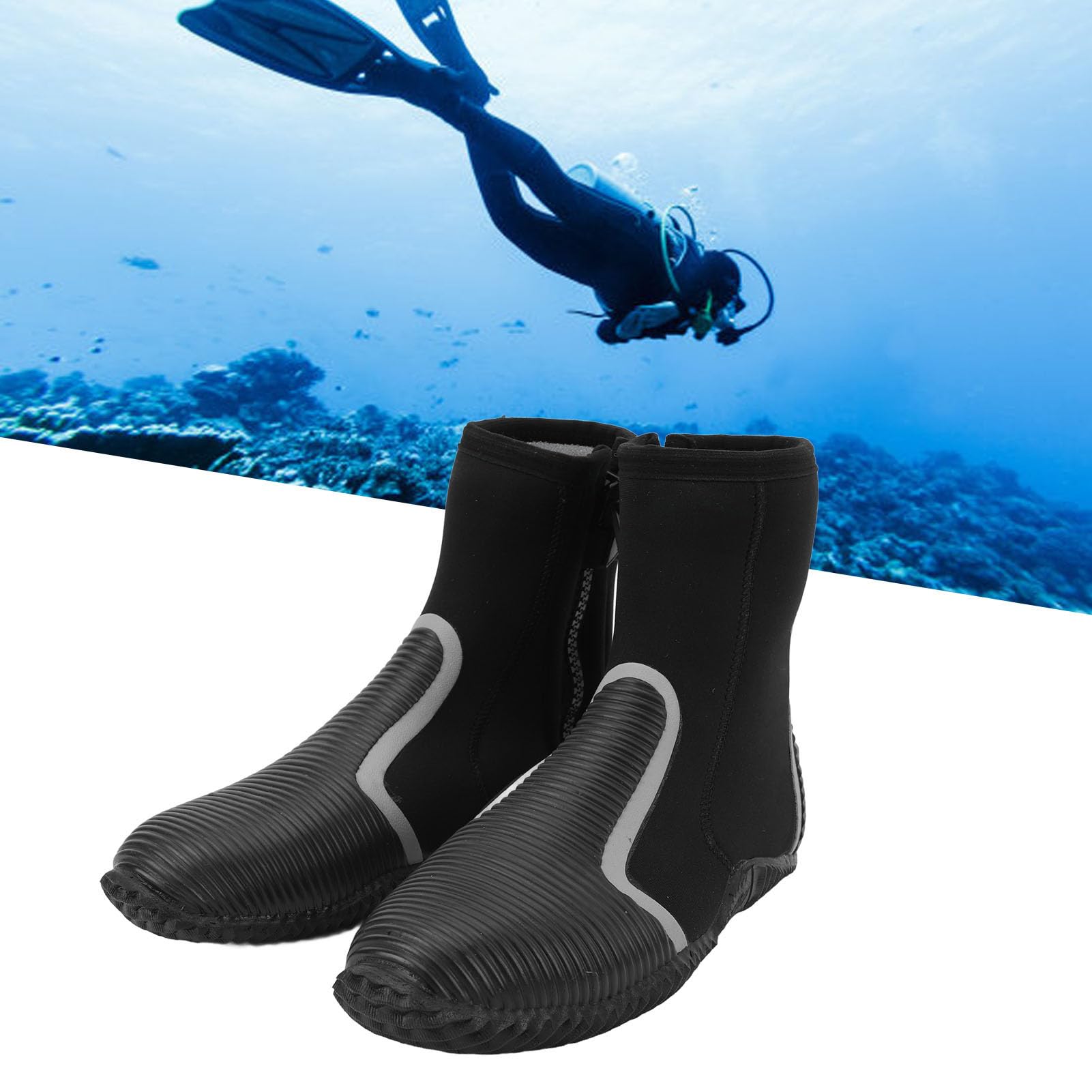 Naroote Profesjonalne Buty do Nurkowania 5 Mm, Neoprenowe Buty do Wody, Nurkowania z antypoślizgową podeszwą i miękką wyściółką, Idealne, Snorkelingu, Surfingu, Raftingu