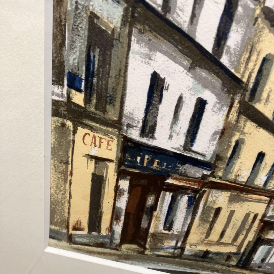 リトグラフ 街並みと人々の生活 リトグラフ 街並みと人々の生活 荻須