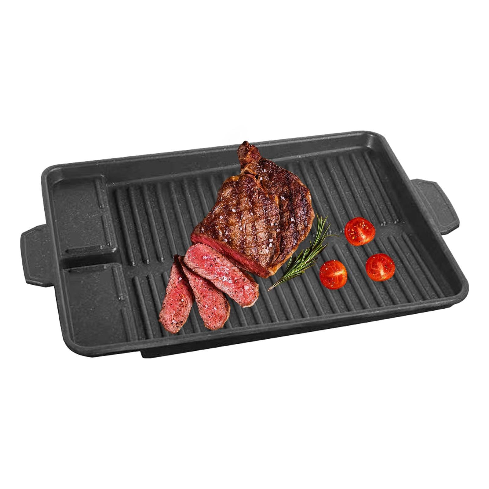 Retorno Rectangular Cassette Oven Baking Pan Grill Skillet | Nonstick Griddle Pan For Grill,Griddle Nonstick Stove Top Grill Pan Kitchen Cookware For Vegetables, Steak, Meats, Stove Top And Kitchen