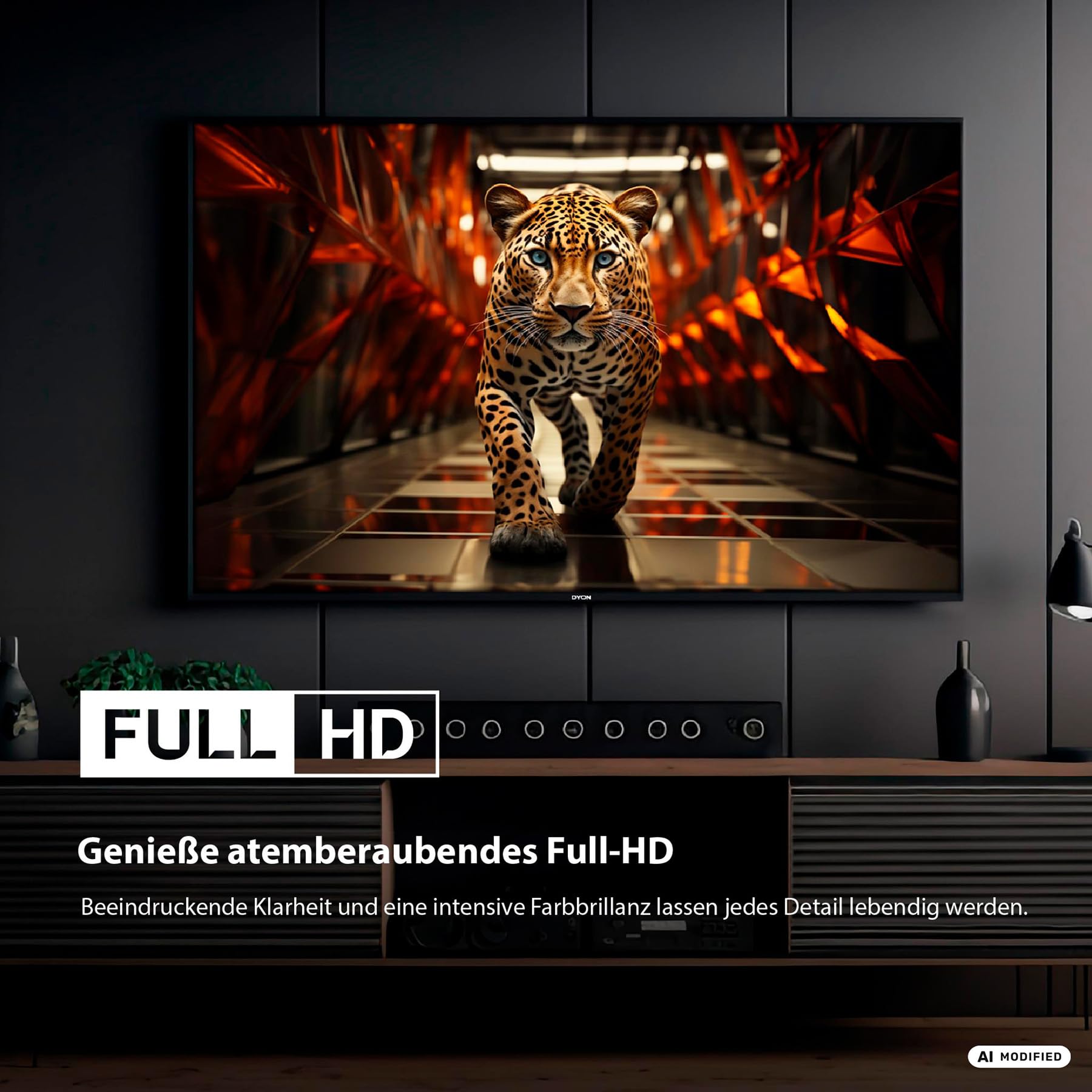 DYON ULTIMAX 40F-TI Telewizor, 40", Full HD, z systemem operacyjnym Tizen, potrójny tuner (DVB-C/-S2/-T2), Samsung Smart & Gaming Hub, Prime Video, Netflix, Disney+, 2025
