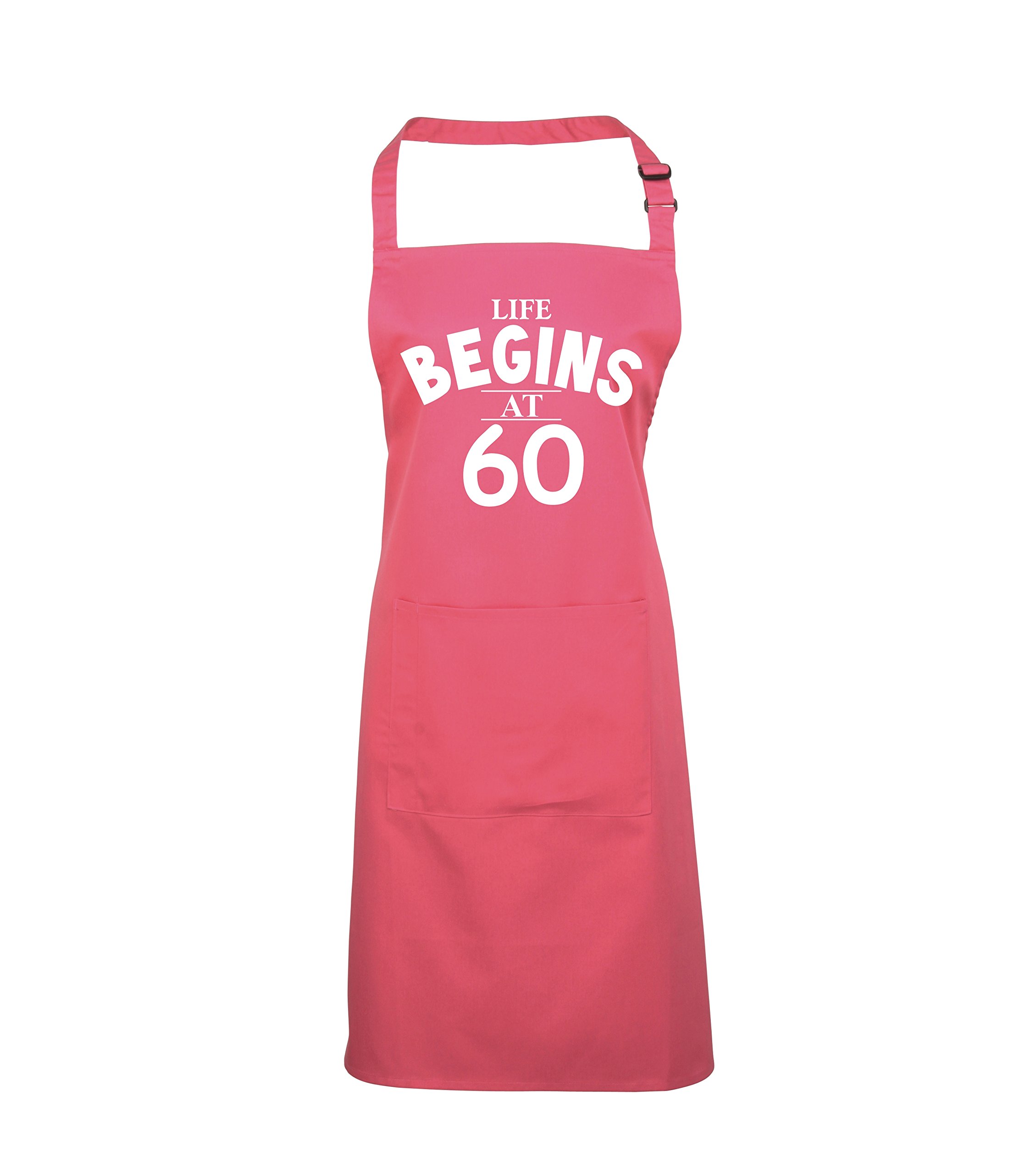 Edward Sinclair Fuchsia Life Begins At 60' Apron 60Th Birthday