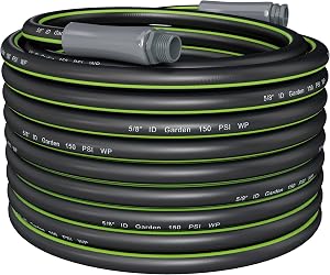 Garden Hose 100 ft, Non-Expandable Flexible Water Hose, 150PSI Kink-Resistant Durable high Burst Strength Hoses, Leakproof Hose Male to Female Fittings