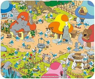 Good Gift The The Smurfs Village Flexible Mousepad 9.25" x 7.7" Non Slip Rubber Mouse Pads Office Desktop Rectangle Mouse Mat Cartoon Merch Gift