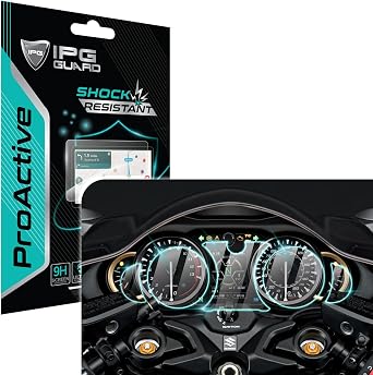 IPG ProActive متوافق مع سوزوكي 2021-2025 GSX-R 1300 Hayabusa Gen3 / Hayabusa GSX1300R لوحة القيادة 9H صلابة واقي الشاشة فيلم سيراميك نانو فائق الاستجابة ووضوح عالي لـ GsxProAct