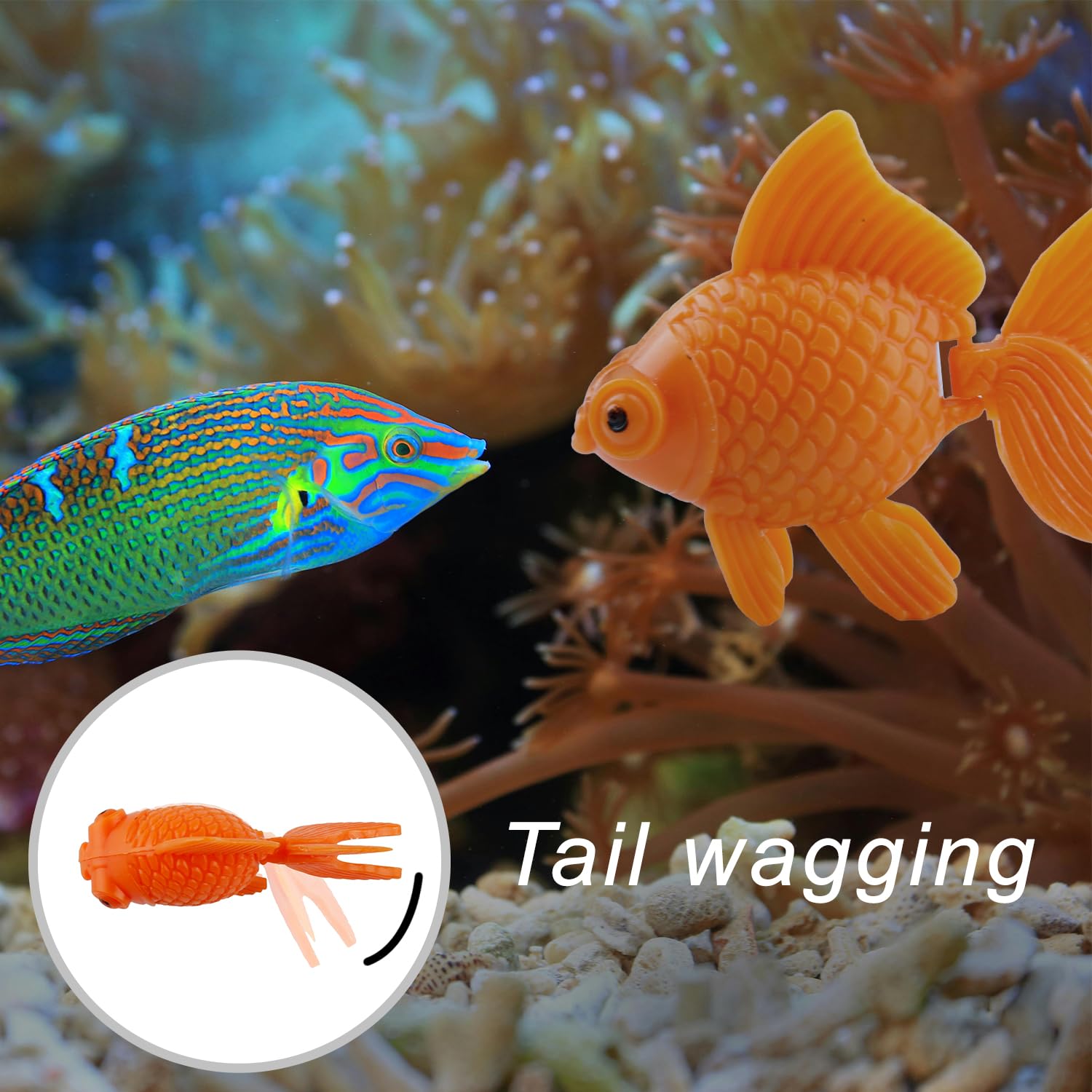 Tabanzhe 10PCS Artificial Aquarium Fish, Plastic Fake Floating Set, Moving Decorations - Image 3