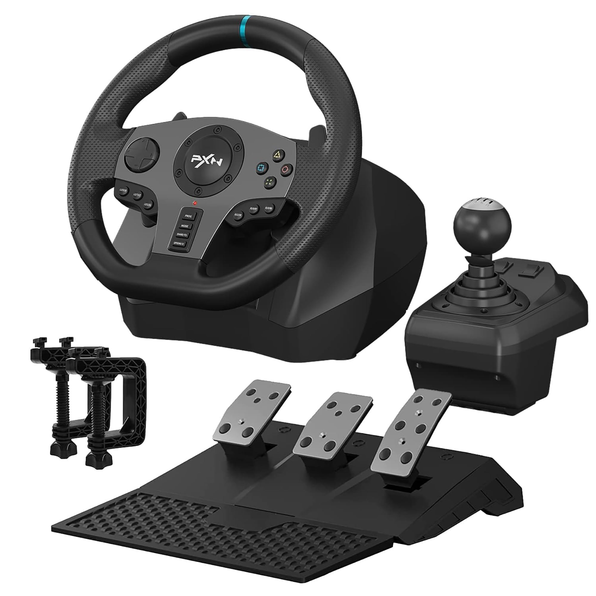 PXN V9 Racing Wheel pc Steering Wheel With Pedals and Shifter 270/900° Dual-Motor Feedback Driving gaming Racing Wheel for PC,PS4,PS3,Xbox One, Xbox Series X/S,N-Switch