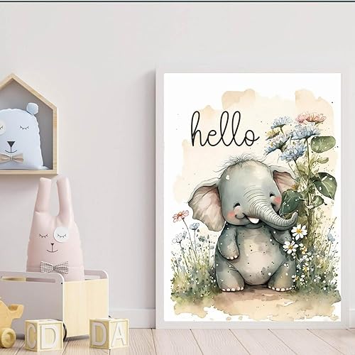 Miniatura 3 de FOXKISS Kits de pintura artística de elefante con diamantes para adultos, pintura de puntos de diamante de perforación completa para principiantes,