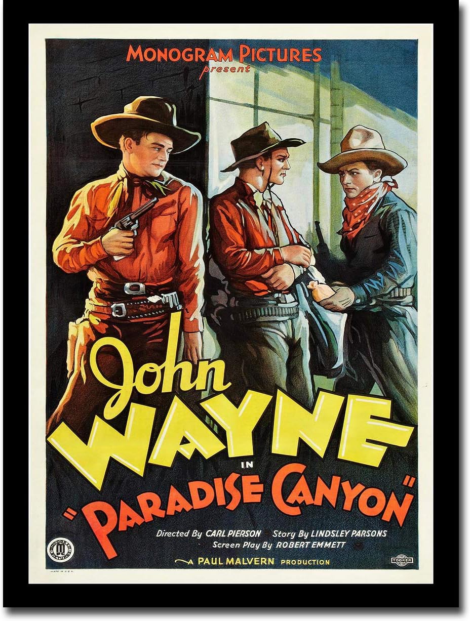 'John Wayne Paradise Canyon' Vintage Movie Premium Gallery Wrapped Canvas Giclee Art (24 in x 18 in, Ready to Hang)
