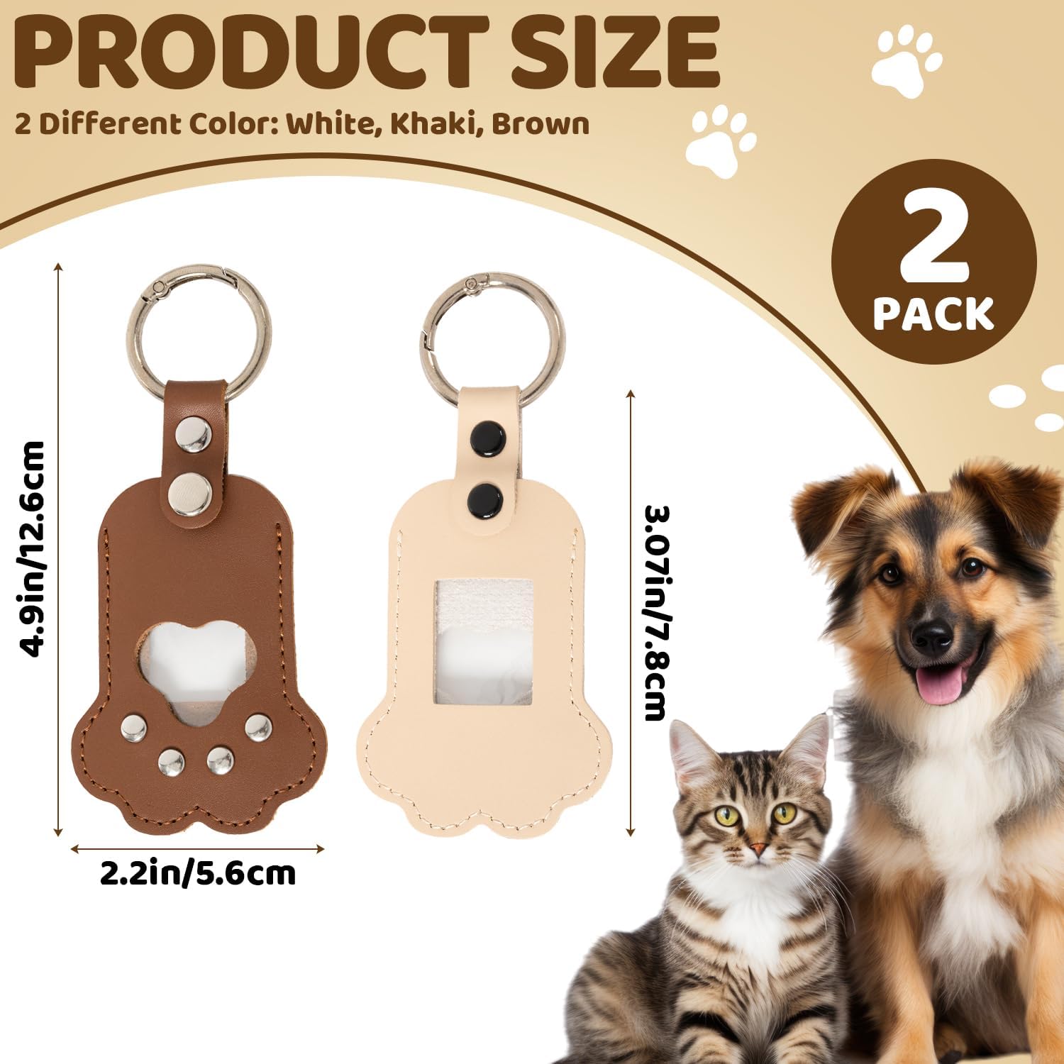 Cat Memorial Gifts, Dog Memorial Gifts, 2 Pack Pet Fur Keepsake with Photo Holder - Image 2