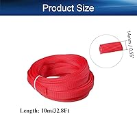 Vista 40 de Bettomshin 1Pc 16.4Ft(5m) Cable Management Sleeve, 5/16"(8mm) Width PET Red Cord Protector, Wire Loom Tube Insulated Split Sleeving for USB Cable