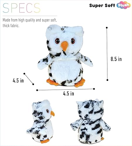 Miniatura 3 de Puzzled DolliBu - Animal de peluche de búho de peluche, suave búho blanco nieve, adorable juguete de peluche de búho para jugar, lindo regalo para