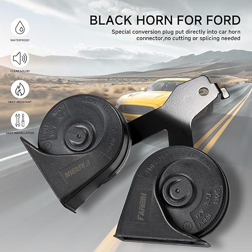 Vista 25 de FARBIN Bocina de coche compatible con Toyota/Lexus/Subaru 12V Bocinas automáticas impermeables con 1 a 2 tapones de bocina para Toyota