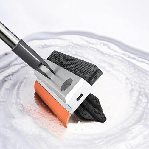 ONEFLESH Bathroom Cleaner Brush 3 in 1 - Long Handle Floor Brush with Wiper for Home Cleaning | Bathroom Tiles Cleaning Brush & Floor Scrub (Heavy Quality)_(AD)