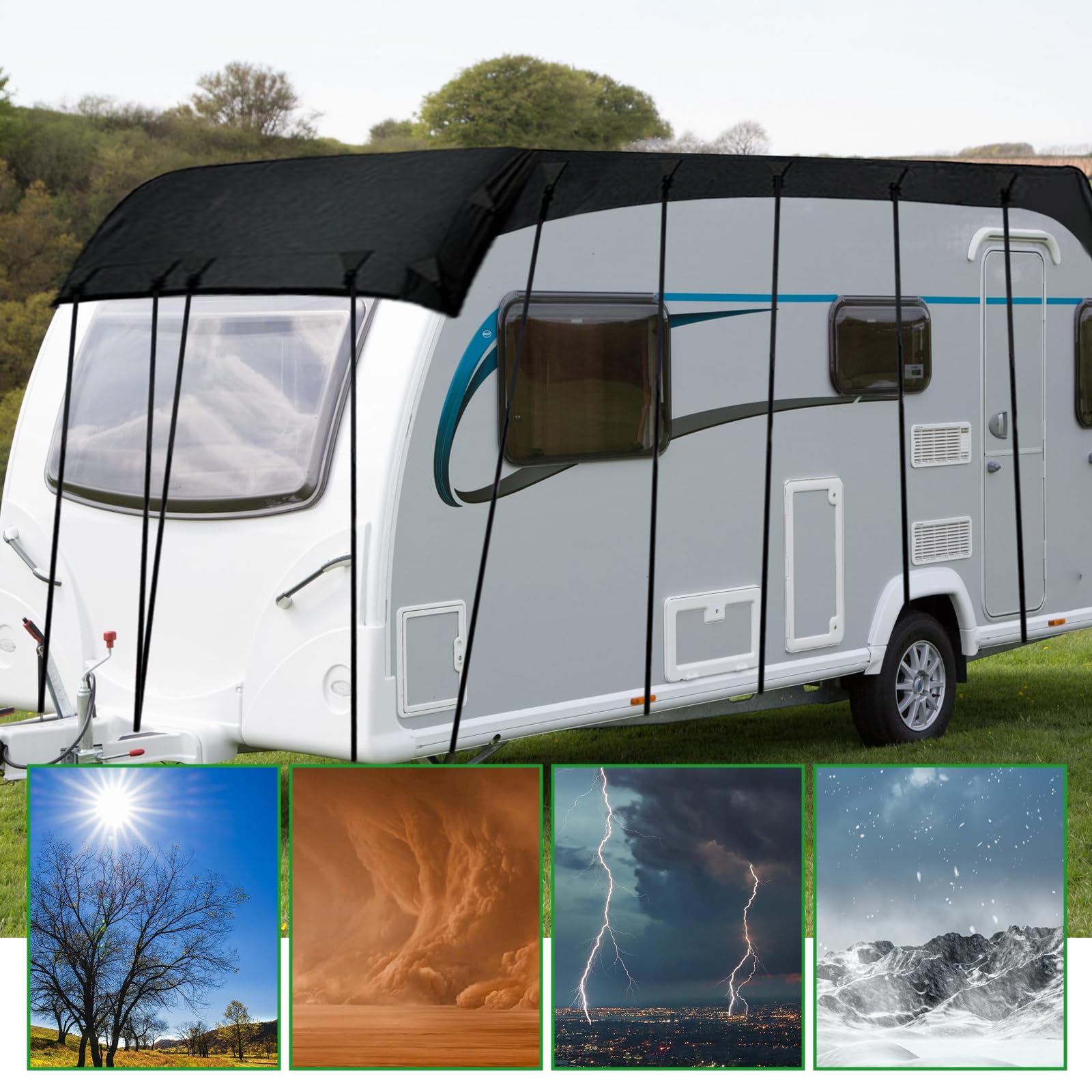 Caravan camper beschermende dakhoes, 210D waterdichte