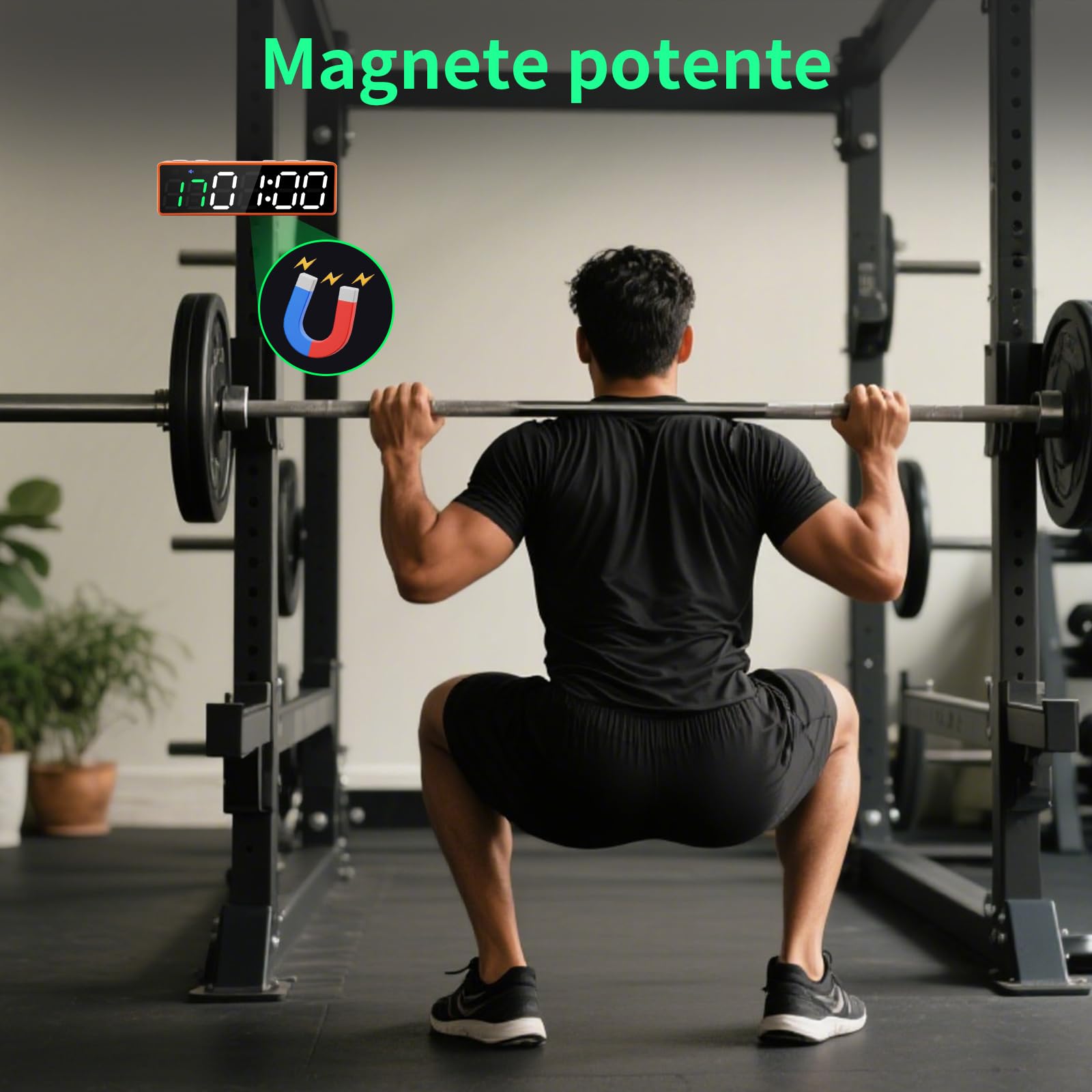 LUCKY TIME Interval Timer, Timer da palestra, orologio da palestra