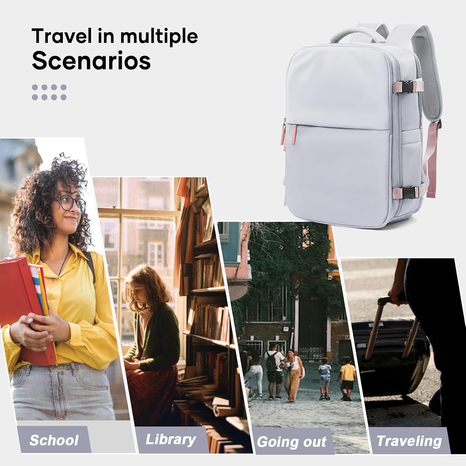 Vacuum Travel Backpack with Pump for Women Men, Carry on Air Backpack for Flight Approved, Personal Item Luggage Backpacks - Image 9