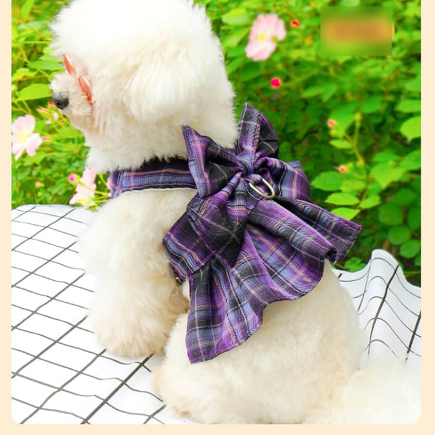 Amazon | リボン 花模様 犬 ハーネス 小型犬 中型犬 おしゃれ 犬