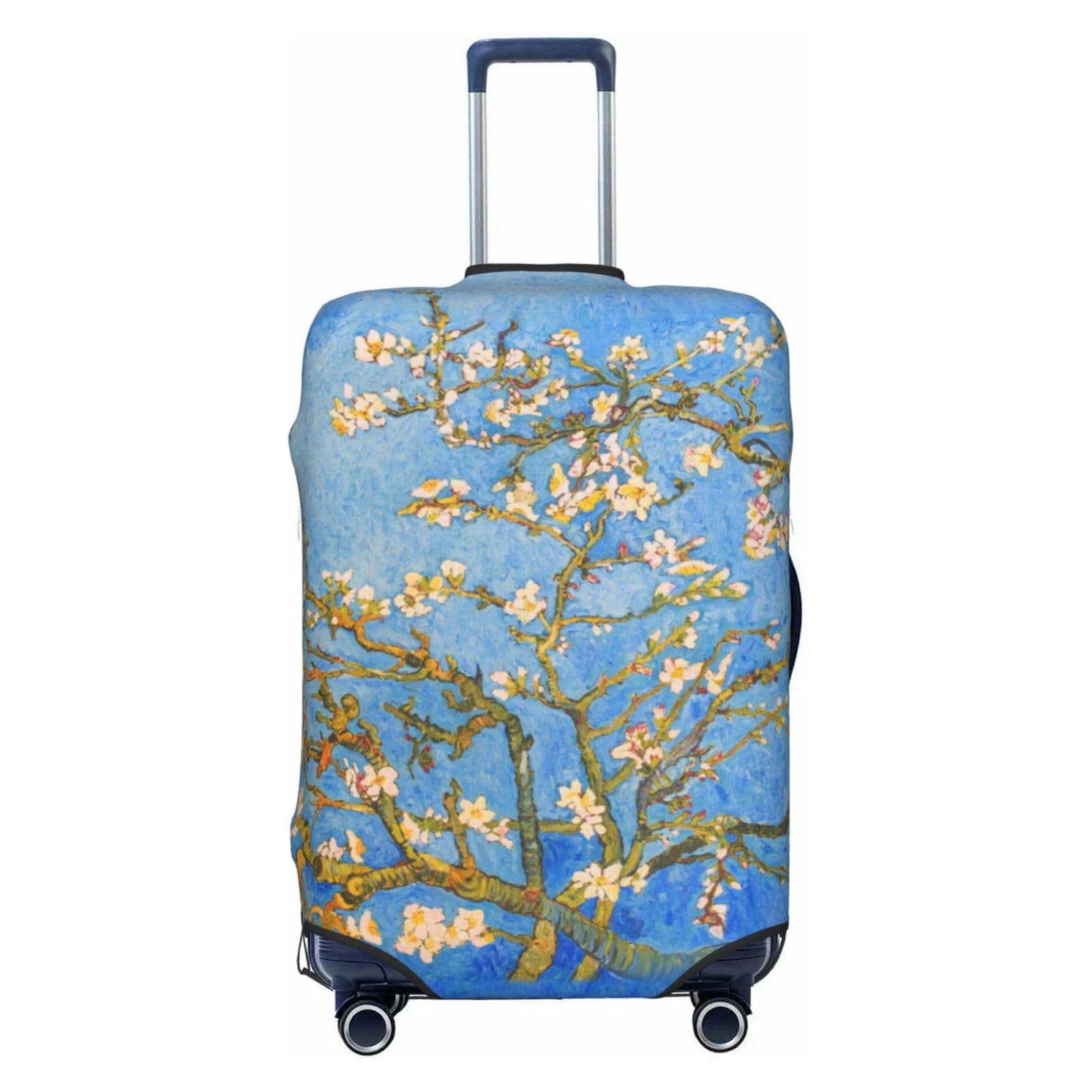 Guiteinyi Plum Bossom Luggage Cover for Suitcase Elastic Non Scratch Travel Protector Travel Washable Suitcase Cover Fits 18-32 Inch Luggage