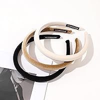 Vista 9 de Ivyu Diademas acolchadas para mujer, 3 piezas de diademas para mujer de moda, bandas para el cabello, diadema neutra hinchada