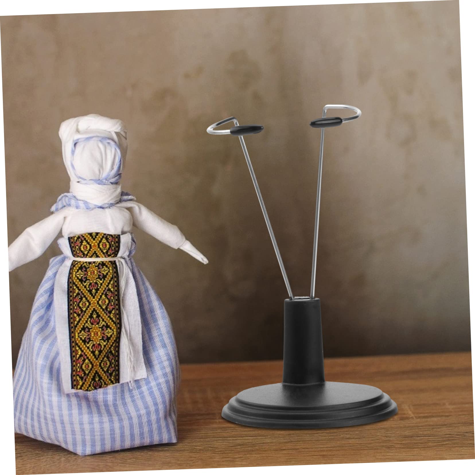 KONTONTY Doll Display Stand 6pcs 15cm Doll Storage Rack Professional Toy Model Bracket PVC Material