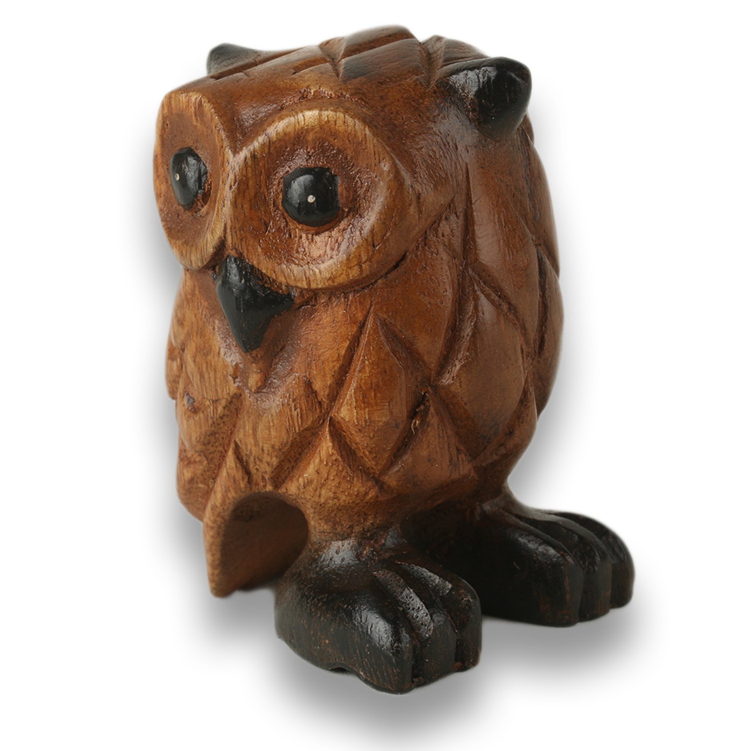 ART-CRAFT Eule aus Holz handgeschnitzt 8cm