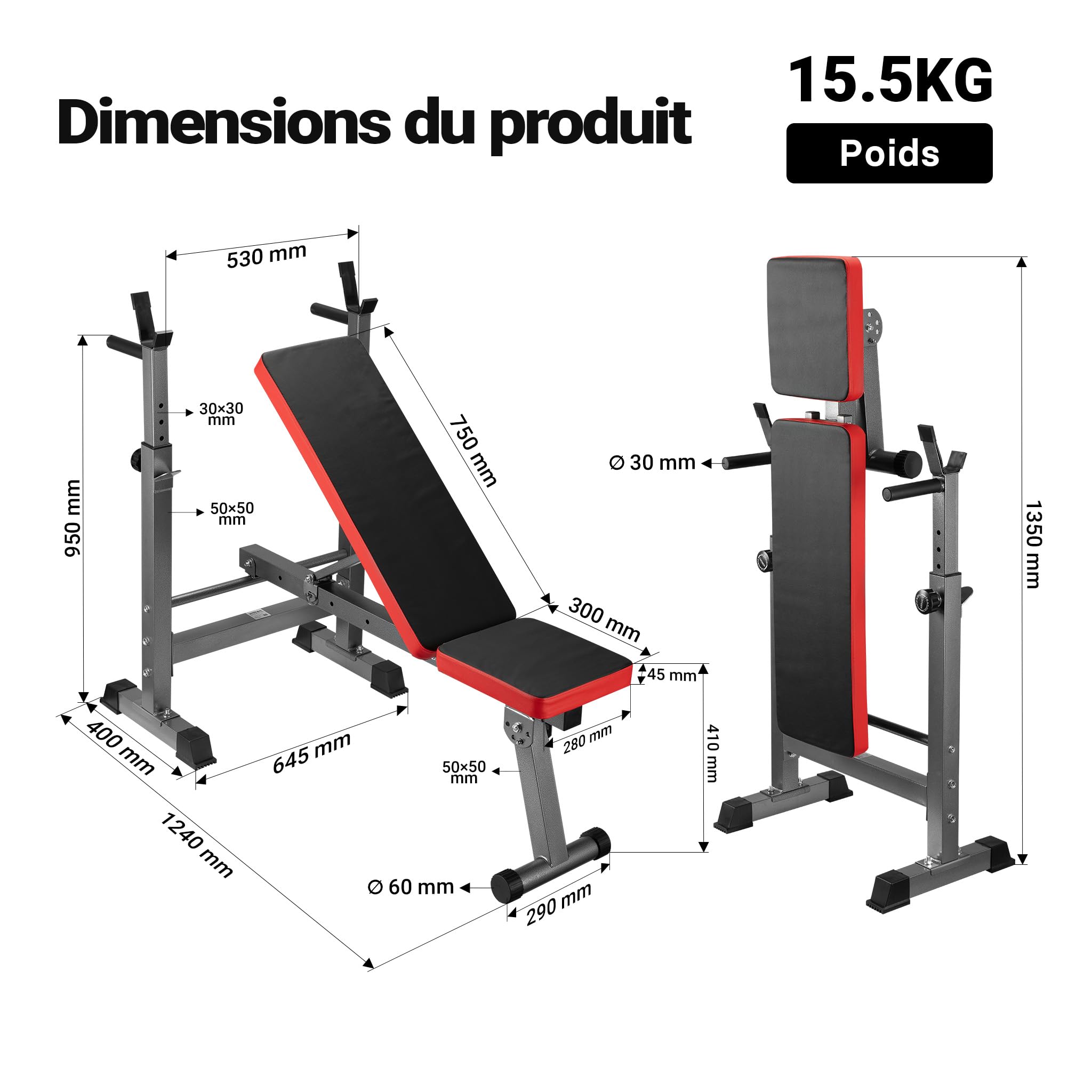 Wiltec banc d'exercice
