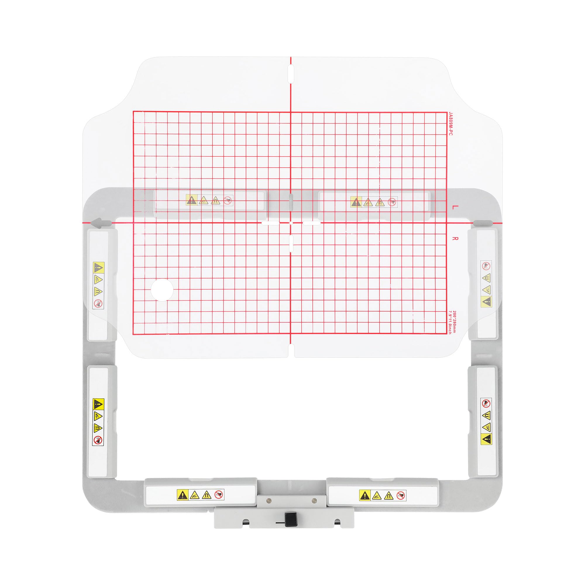 MagnaHoop RE28B Magnetischer Stickrahmen für Janome MC 500E 550E Memory Craft Elna Expressive 830 usw., Metall-Magnet-Stickmaschinen-Schärpe, Rahmen, 200 x 280 mm, JA809MK