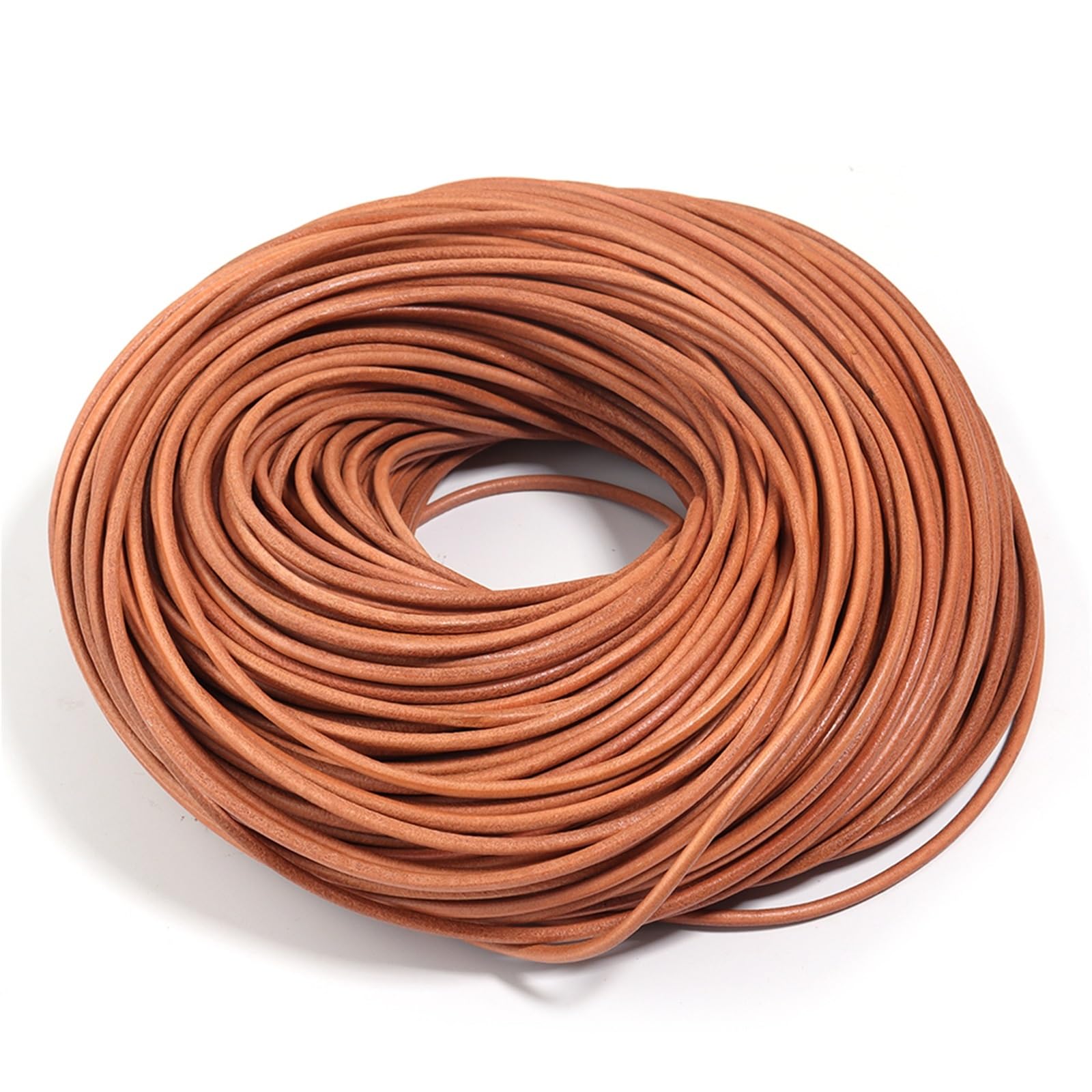 1/1.5/2/2.5/3/4mm 3 Color Genuine Leather Round Thong Cord DIY Bracelet Findings Rope String For Jewelry Making(Nude Color,1.5mm X 10yards)