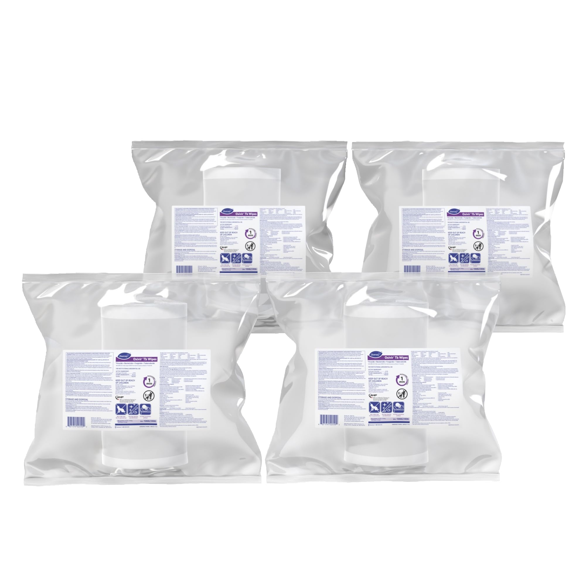 Oxivir Diversey Tb Disinfectant Wipes, Refill, XLarge, 160 Count, 4 Pack