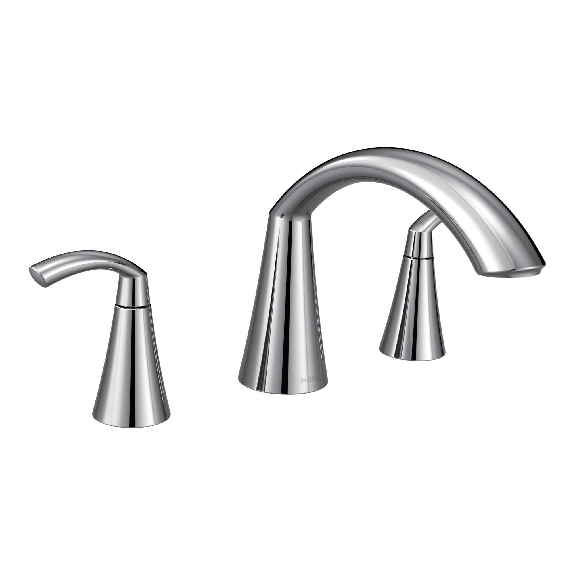 Moen T373 Glyde Chrome Two-Handle high arc Roman tub Faucet