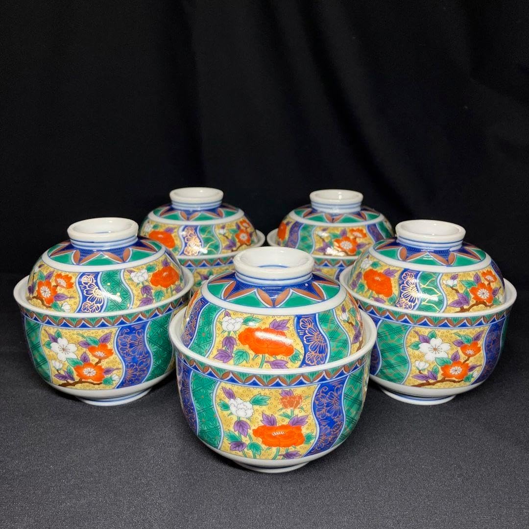 新品 波佐見焼 茶碗11cm マーガレット 玉有オリジナル グリーン