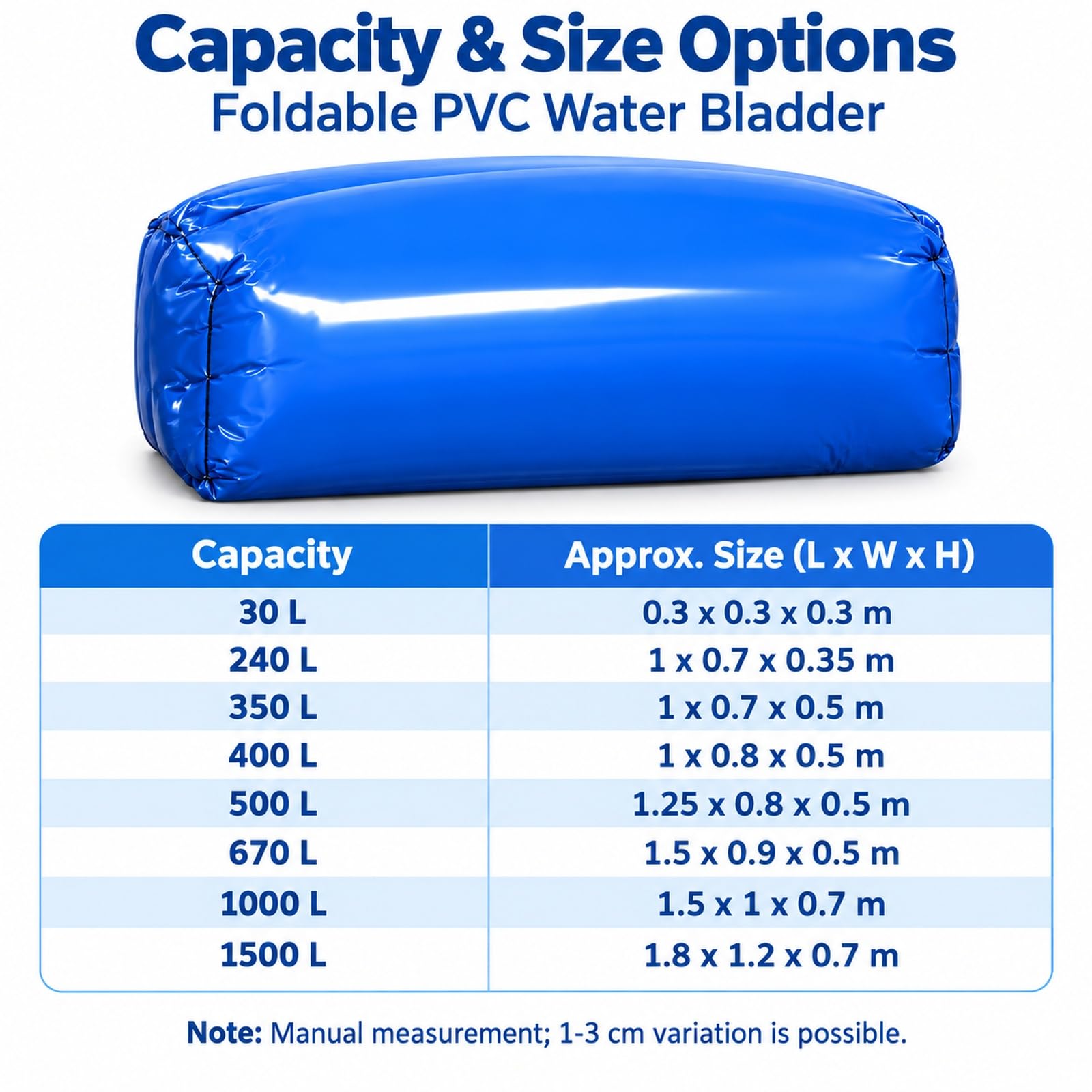 Bolsa de Agua Portátil y Plegable, Tanque Agua PortáTil Plegable