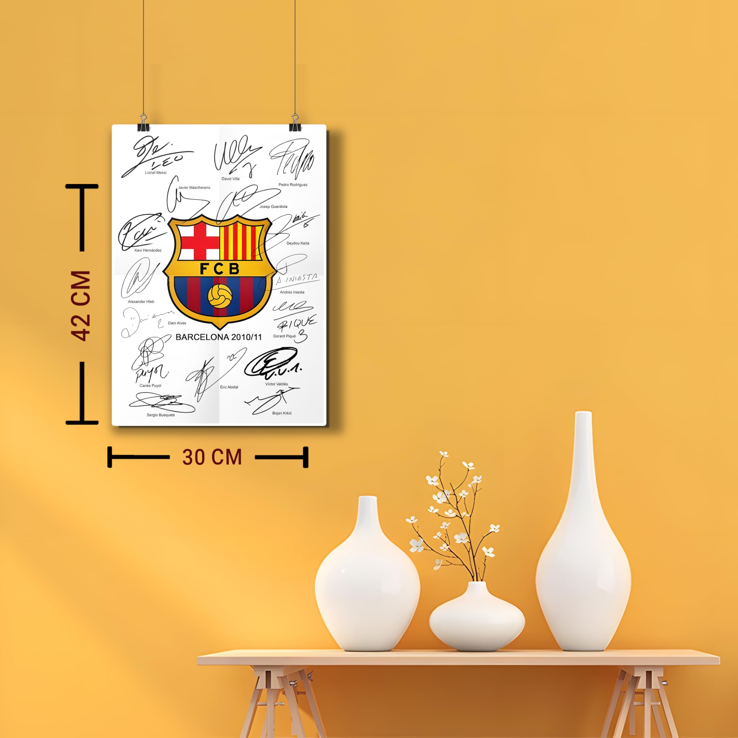 FC Barcelona Poster - Barcelona Stickers - FCB Posters - Barcelona Logo Sticker - Football Club Posters for Wall - Barcelona Wall Sticker - FC Barcelona Posters for Living Room, Bedroom Decoration 3