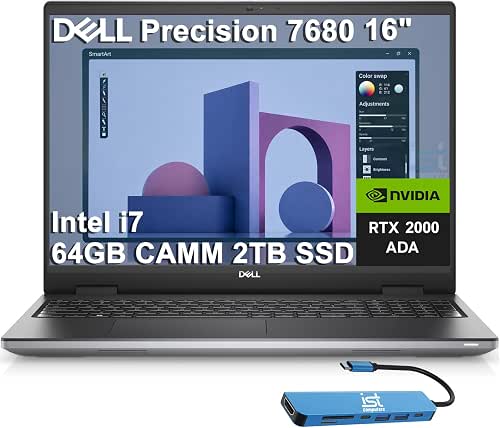 Dell Precision 7680 Laptop, 16" FHD+, Intel i7-13850HX, 64GB DDR5,
