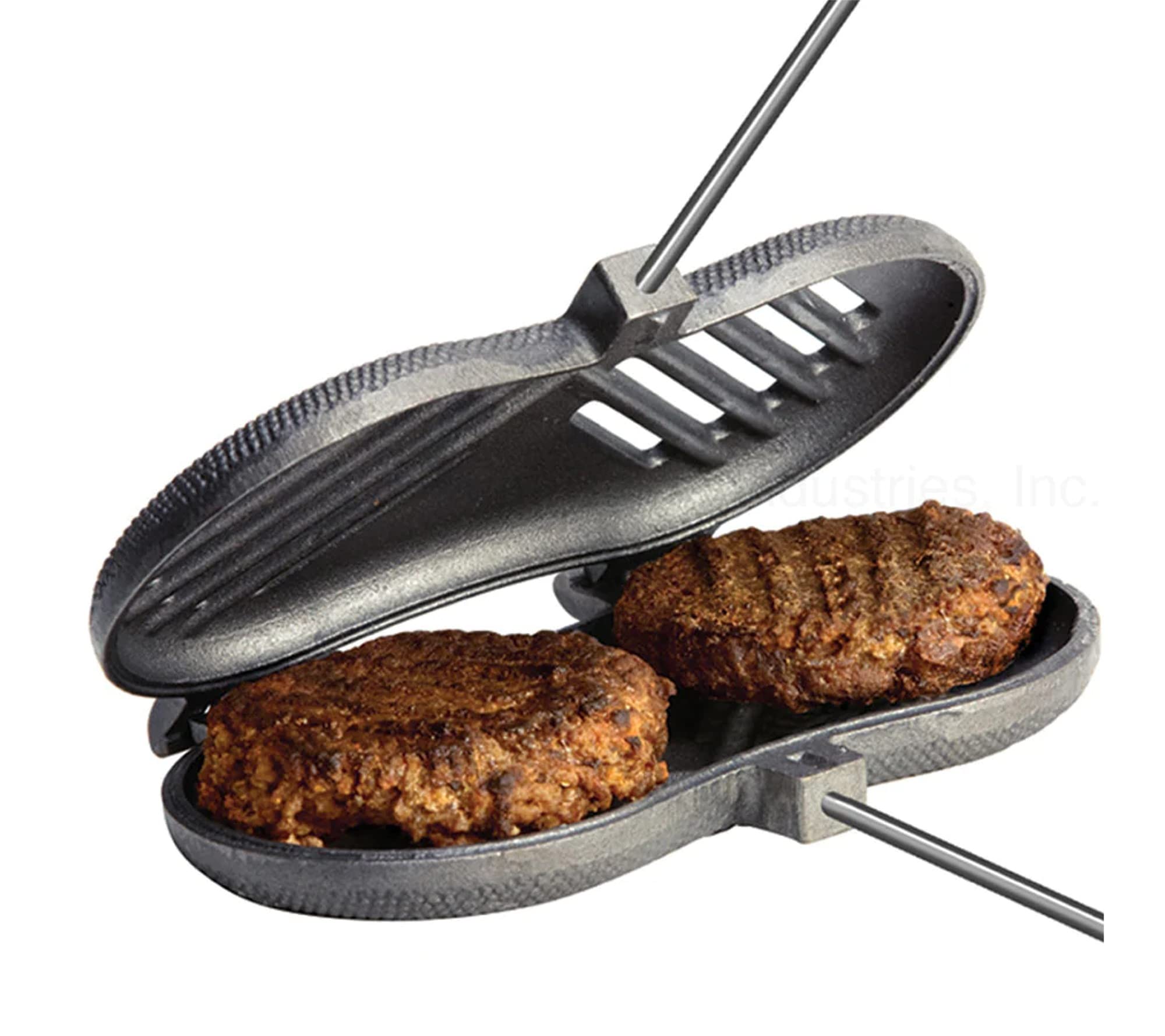 Roma Industrias doble hamburguesa Griller en hierro fundido 2
