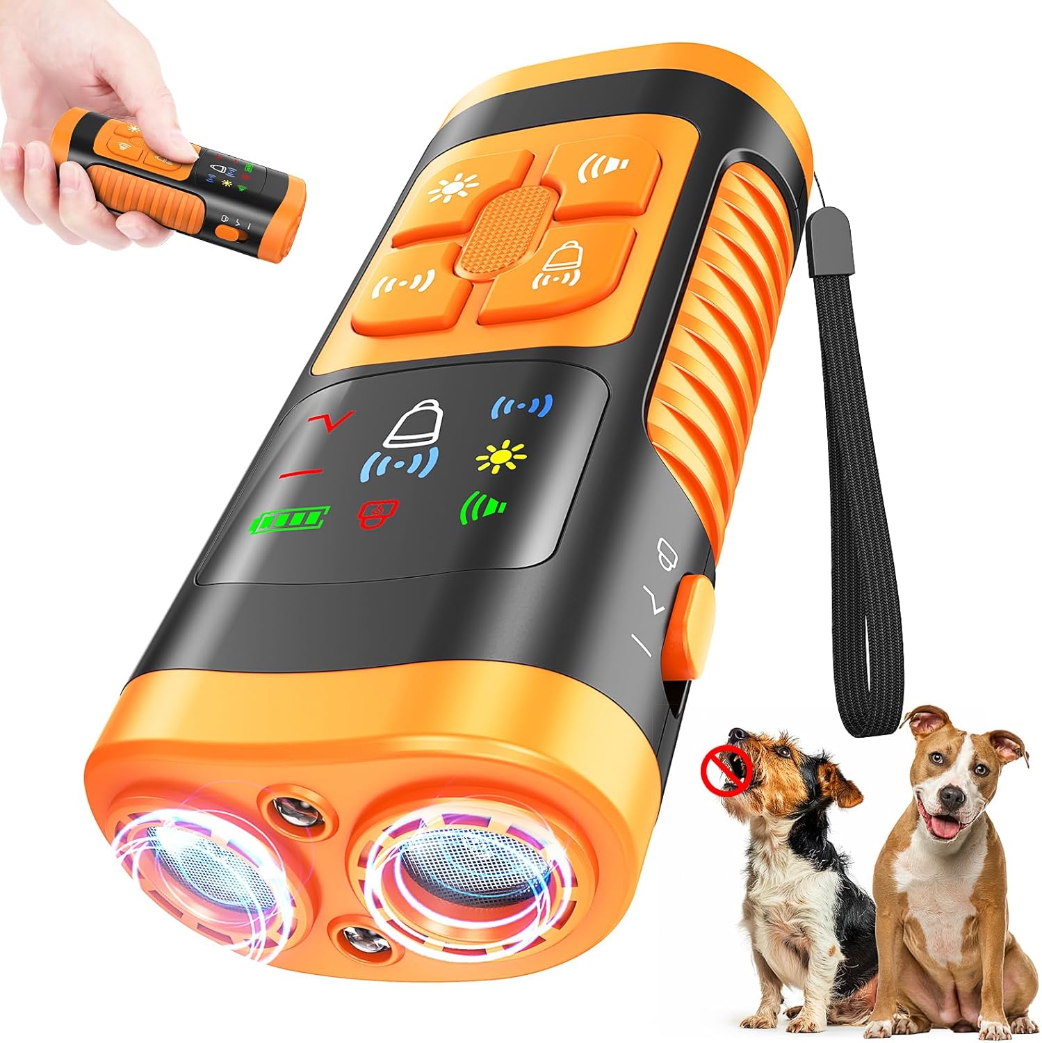 Dog Bark Control Devices - Ultrasonic Anti Barking Deterrent for All Dogs, Pets Gentle Trainer with LCD Screen, 35 ft Range Barkguard Stopper, Portable Humane Behavior Training Tools Indoor Outdoor