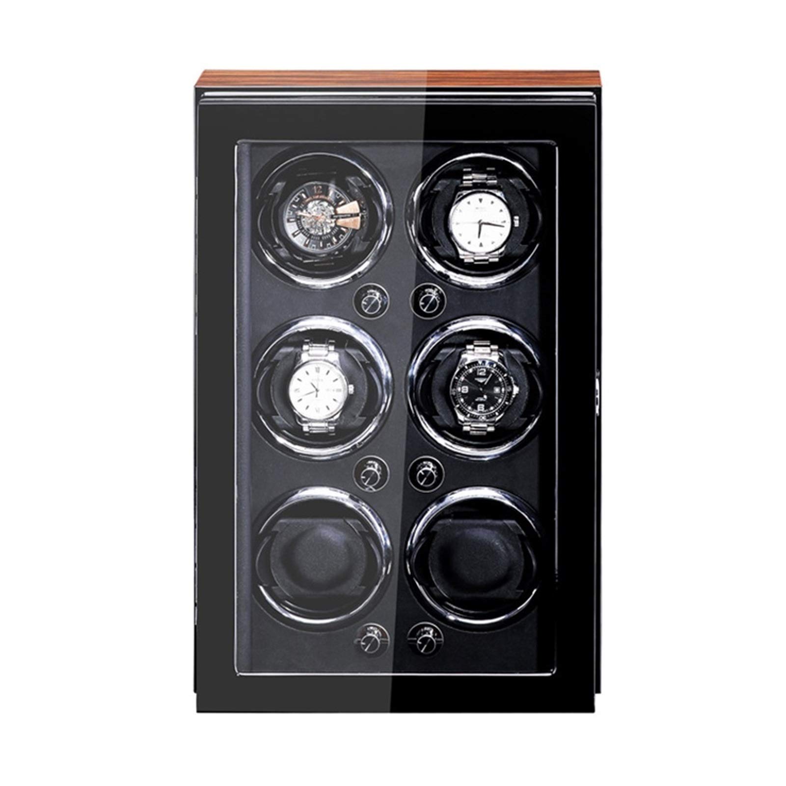 CGCSYZ Watch Winder Box for Automatic Watch Silent Motor Adjustable Watch Pillows for Man Wonen Watches Piano Paint Exterior (6+0)