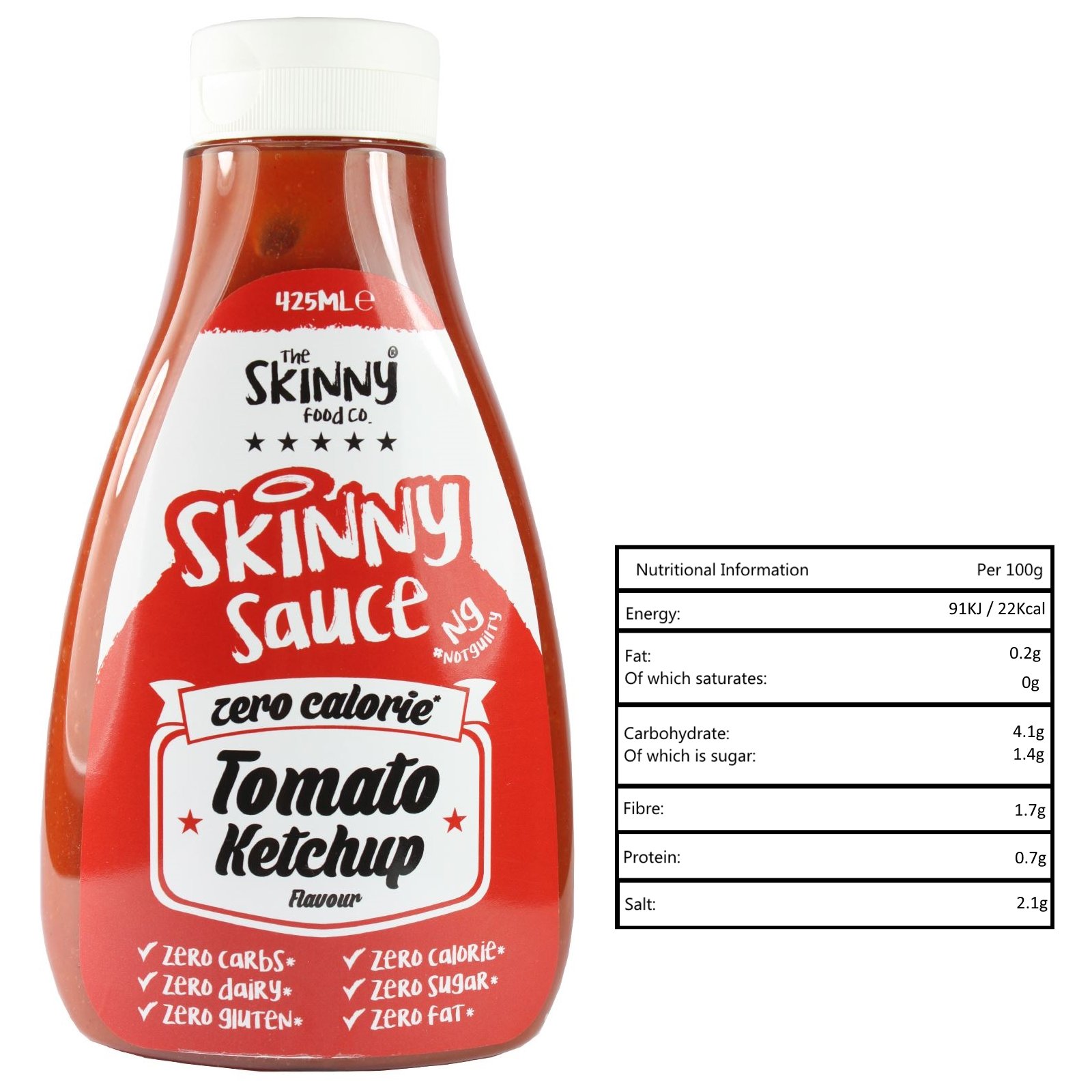 The Skinny Food Co Curry Ketchup BBQ Sauce Set of 3 SW Condiment Sugar Free Zero Calories