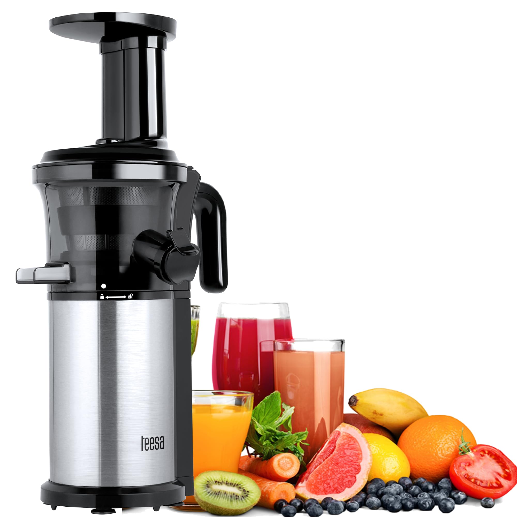 Teesa Wyciskarka Wolnoobrotowa do Soków 200 W BPA Free Stal Nierdzewna TSA3228