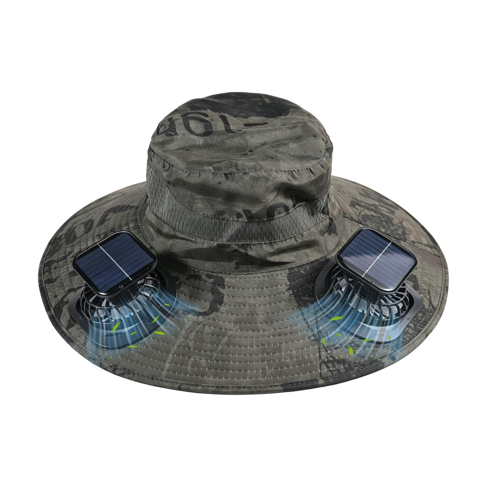 Sombrero de ventilador solar, protección UV, sombreros de pesca al aire libre con ventiladores solares, visera de enfriamiento recargable, gorra transpirable para clima cálido, camping, picnic